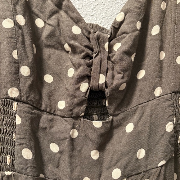 Aeropostale Polka Dot Romper gray Womens large - Picture 3 of 12